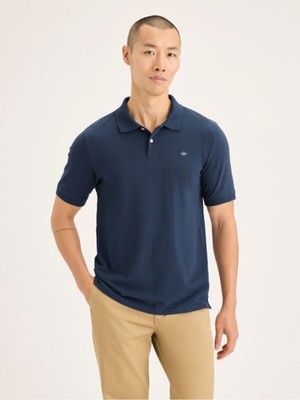 Dockers Erkek Regular Kalıp Polo Yaka %100 Pamuk Pike Kumaş Kısa Kollu T-Shirt 25YA1159-0113