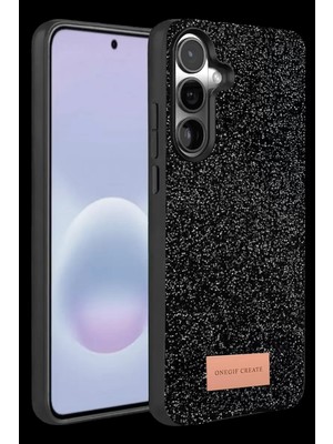 Bezos Onegif Samsung Galaxy A37 5g Uyumlu Bright Simli Kapak - Siyah