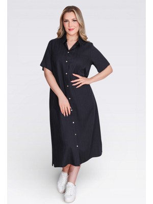 Tolga Saraçoglu Tolga Saraçoğlu Hafif Kumaş Kısa Kol Elbise