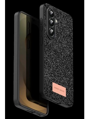 Bezos Onegif Samsung Galaxy A17 5g Uyumlu Bright Simli Kapak - Siyah