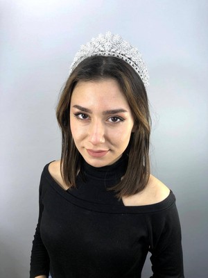 Kırmızı Antrasit Zeety Model Kına ve Gelin Tacı - GELINTACI0303202230