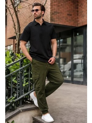 Madmext Yeşil Dar Paça Kargo Cep Erkek Pantolon 5447