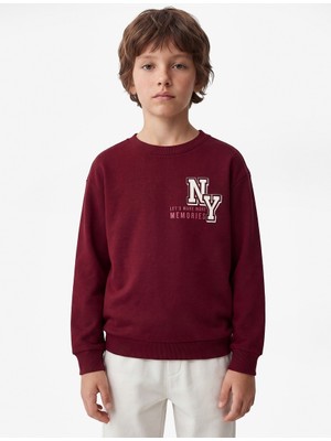 Koton Erkek Çocuk Sweat 7WKB10058TK Bordo