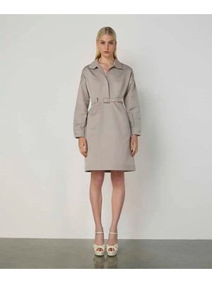 Machka Kemerli Poplin Elbise MW6250002020030