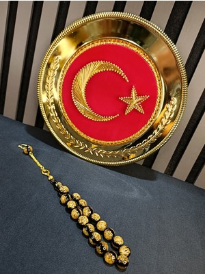 Anemore Collection Altın Varaklı Tesbih Maskot Efe Bilek Boy 14MM