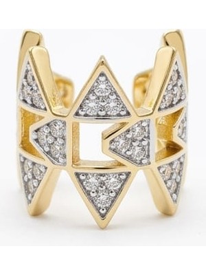 Diva Viva - Gold Kaplama Pirinç Tasarım Earcuff