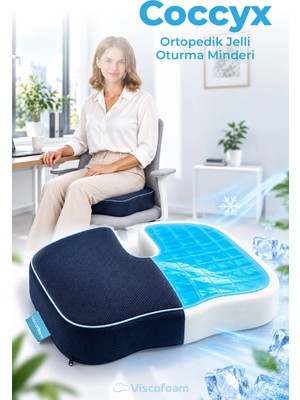 Viscofoam Terletmeyen Ortopedik Oturma Minderi Coccyx Oturma Minderi Visco Oturma Minderi