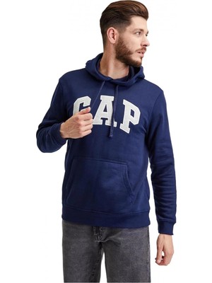 Gap 850834 V-Heritage Logo Po Sweat Lacivert Erkek Sweatshirt