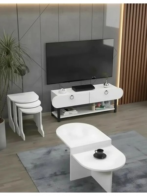 Treeandtech Vega Tv Ünitesi+Sehpa Salon Set