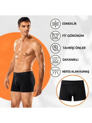Lumina Tutku Likralı Erkek Boxer-Siyah-2xl-1 Adet