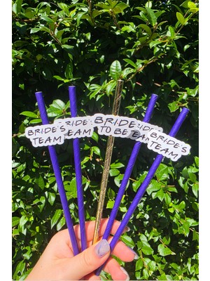 Pekshop Bride Pipet Seti Friends Konsept Bekarlığa Veda Bride Party Süslü Pipet Takımı 5 Li