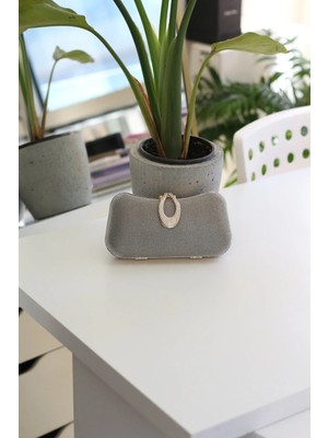 Moom Bag Kadın Platin Kilit Detaylı Zincirli Kasalı Abiye Çanta