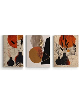 Kutup Yıldızı Tasarım Atölyesi 3’lü Mdf Tablo Seti 20X30 cm | 3 Parça Modern Duvar Dekoru | Uv Baskılı Dekoratif Tablo