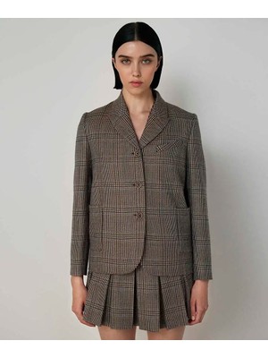Machka Kazayağı Desen Yün Blazer MW6250005009015