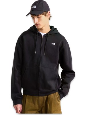 The North Face NF0A8FDE M Tnf Essential Simple Dome Rlx Full Zip Siyah Erkek Ceket
