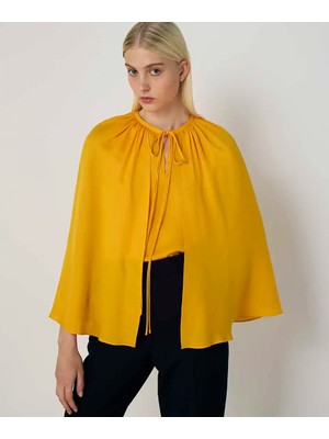 Machka Pelerin Efektli Ipek Bluz MW6250006018009