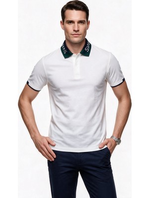 Giant Erkek Polo Yaka Pamuklu Kısa Kollu Logolu T-Shirt