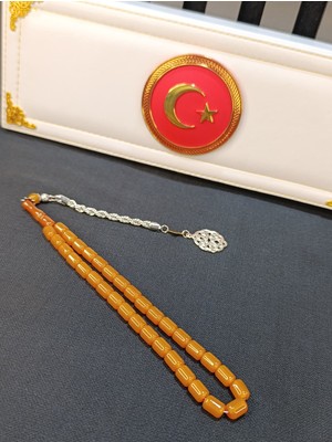Anemore Collection Sıkma Çubuk Kehribar Tesbih