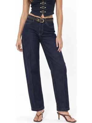 Hiccup Kadınlar Squalo Pamuklu Pantolon Koyu Mavi Denim