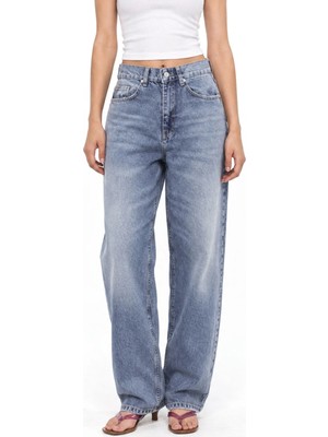 Hiccup Kadınlar Squalo Pamuklu Pantolon Açık-Orta Mavi Denim