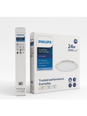 PHILIPS24W 2200 Lumen 6500K Beyaz Işık Kesim Yeri  250-280MM Sıva  Altı  LED Spot
