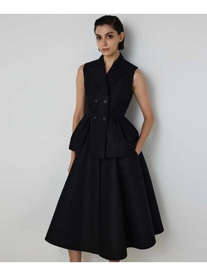 Machka Pileli Peplum Yelek MS1260007004001