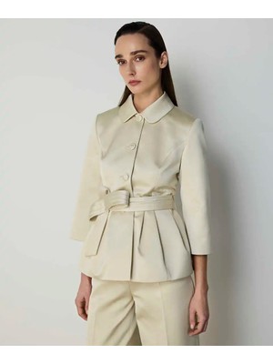 Machka Kuşaklı Peplum Ceket MS1260005002018