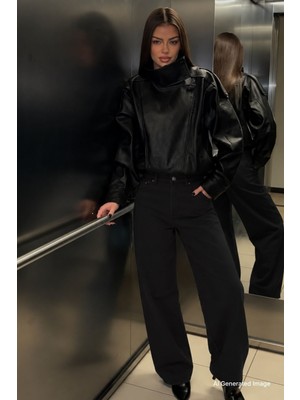 Madmext Mad Girls Siyah Palazzo Jean Mg1247