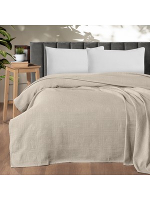 Maxstyle Çift Kişilik %100 Pamuk Pike Bej 200X220 cm