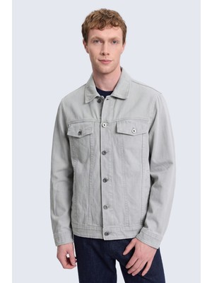 Hatemoğlu Taş Slim Fit Bebe Yaka Kot Ceket