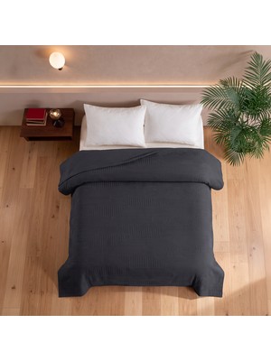 Maxstyle Spring %100 Pamuk Tek Kişilik Pike Antrasit 180X230 cm