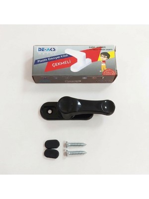 Bijutek Pvc Pimapen Pencere Cam Balkon Kapısı Güvenli Emniyet Kilidi Çocuk Emniyet Mandalı Siyah (Plastik) 1 Adet