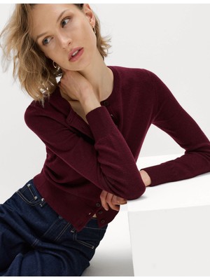 Marks & Spencer Air-Yarn Bisiklet Yaka Kısa Hırka