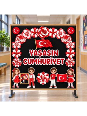 Ti Play Yaşasın Cumhuriyet Hazır Fügür Kesim Pano Süsü
