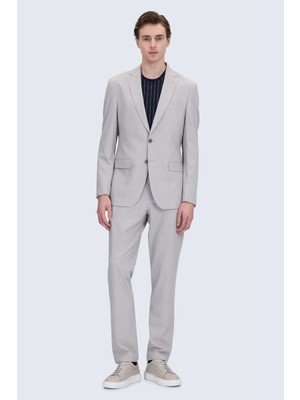 Hatemoğlu Vizon Slim Fit Mono Yaka Casual Takım Elbise