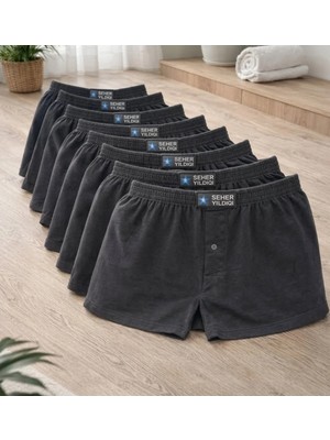Seher Yıldızı 5'li Erkek Penye Boxer Düğmeli