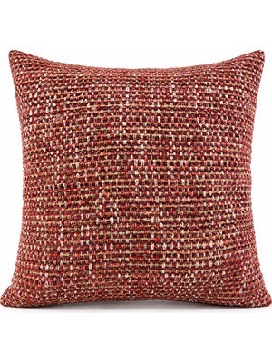 Nurhan Home Collection Bordeaux Düz Kırlent Kılıfı - Dokulu Kumaş Tekli Dekoratif Kırlent Kılıfı
