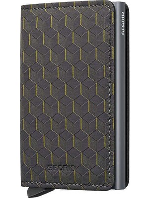 Secrid Slimwallet Optical Kartlık Cüzdan, Gri-Sarı