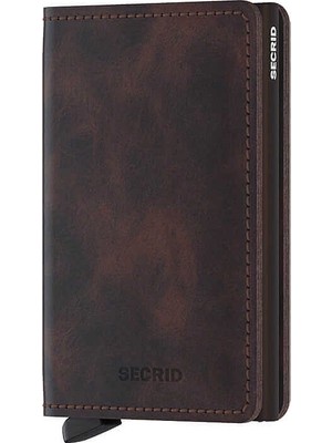 Secrid Slimwallet Vintage Kartlık Cüzdan, Kahve