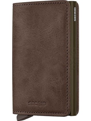 Secrid Slimwallet Vintage Kartlık Cüzdan, Koyu Kahve