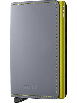 Secrid Slimwallet Matte Kartlık Cüzdan, Gri-Mavi