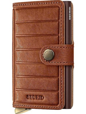 Secrid Premium Miniwallet+ Emboss Lines Kartlık Cüzdan, Kahve