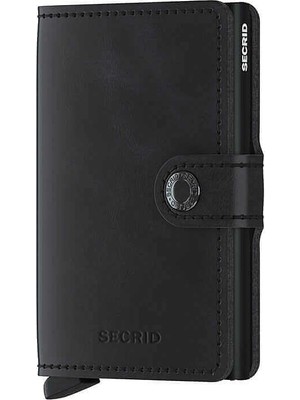 Secrid Miniwallet Vintage Kartlık Cüzdan, Siyah