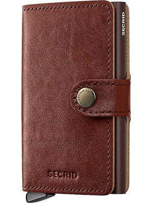 Secrid Premium Miniwallet+ Basco Kartlık Cüzdan, Kahve