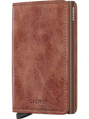 Secrid Slimwallet Vintage Kartlık Cüzdan, Kahve