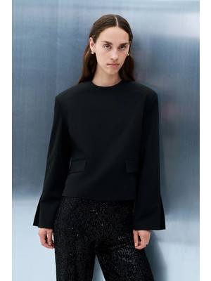 Vatkalı Strong shoulder bluz - Premium Edition