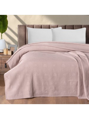 Maxstyle Çift Kişilik %100 Pamuk Pike Pudra 200X220 cm