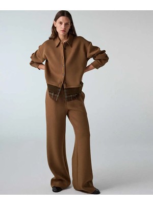 İpekyol Kontrast Ekose Bel Pantolon IW6260003158027
