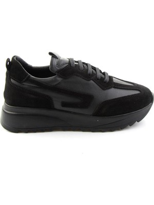 Bambi Siyah Süet  Kadın Sneaker K01854014102