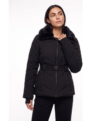 National Geographic Siyah Kadın Relaxed Kapitone Mont N6WL-MNT4535